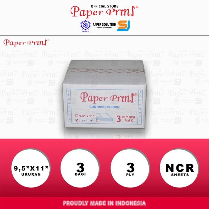 

Paperpryns Kertas Continuous Form 3PLY NCR 9,5" x 11"/3 (Bagi 3)