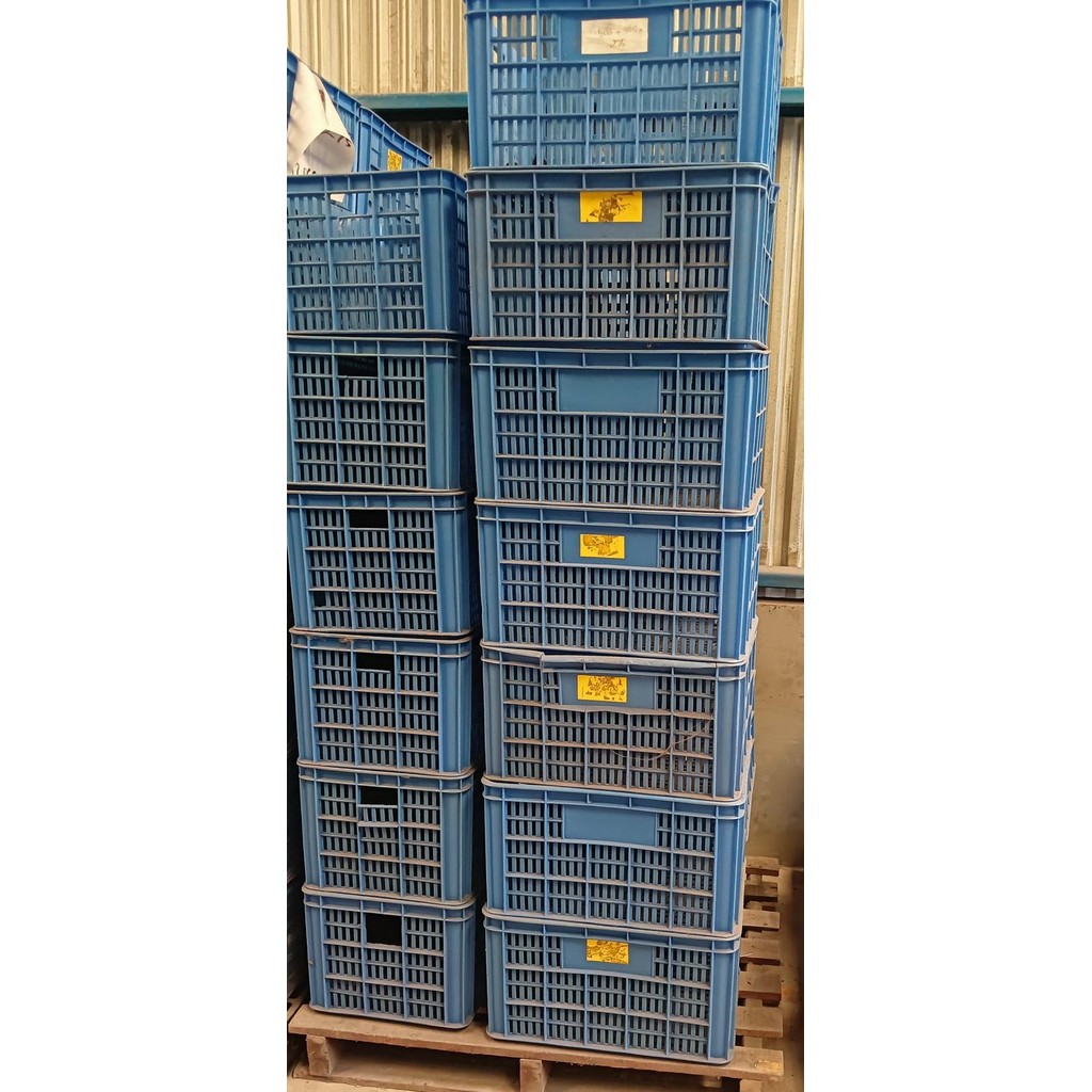 Keranjang Industri 500X355X275 Biru Bekas 50%