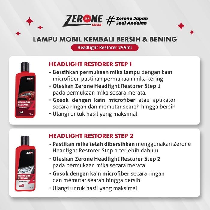 Pengkilap Lampu Mika Headlamp Menguning Zerone Headlight Restorer