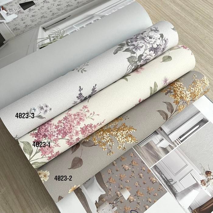 Wallpaper Dinding Peremium Vinyl Korea Roll Besar Ruang Tamu Kamar