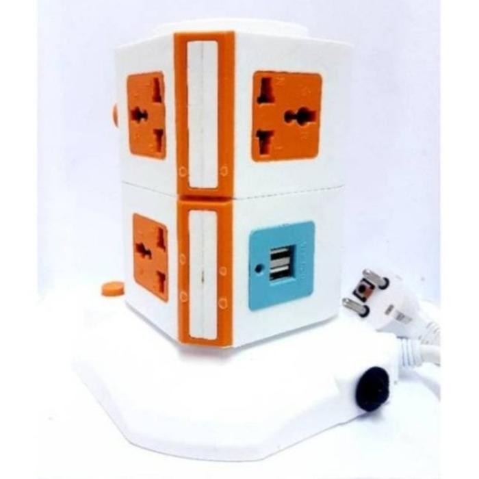 Menarik Rak Colokan Tower Usb Charge Steker Stop Kontak Listrik Terminal Ac Dc