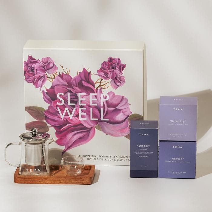 

TEMA Tea Gift Box Hampers - Loose Leaf / Tea Bags with Glass and Spoon