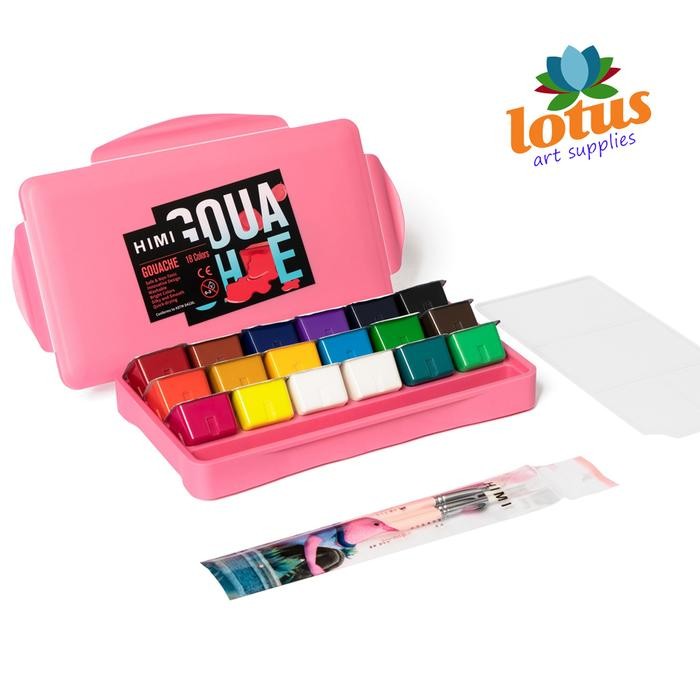 

Miya Jelly Gouache 30Ml Set X 18 With Little Bird Painting Brush Set