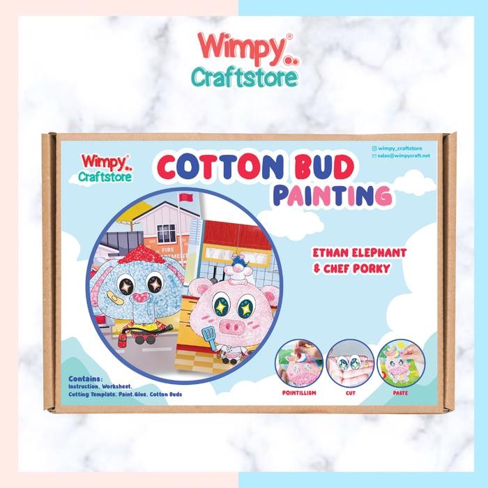 

Wimpy Paket Kerajinan Cotton Bud Painting Diy Craft Kit Mainan Edukasi