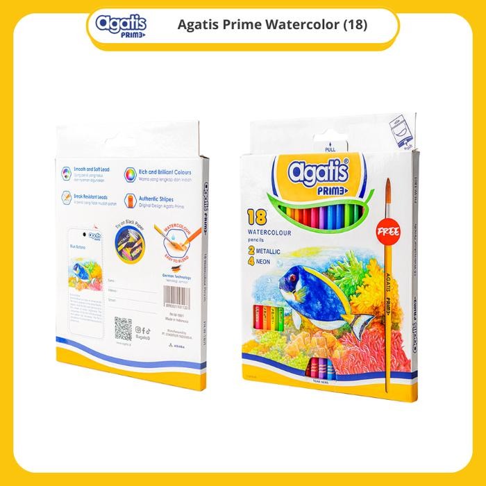 

Agatis Prime Pensil Warna Watercolor Isi 18Pcs Kuas Mewarnai Stationery