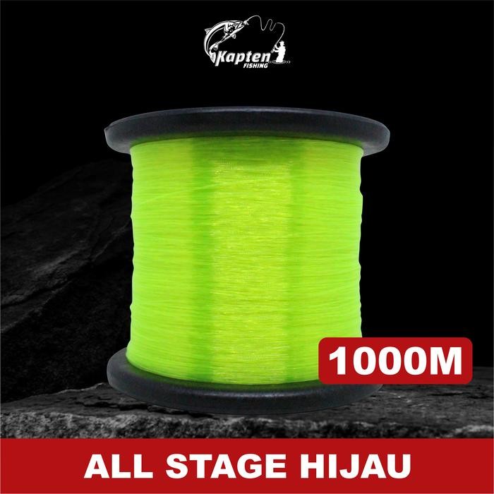 Exori Fishing - Kaptenfishing Pancing All Stage 1000M Warna Putih Dan Hijau Nilon Anti Keriting Kuat