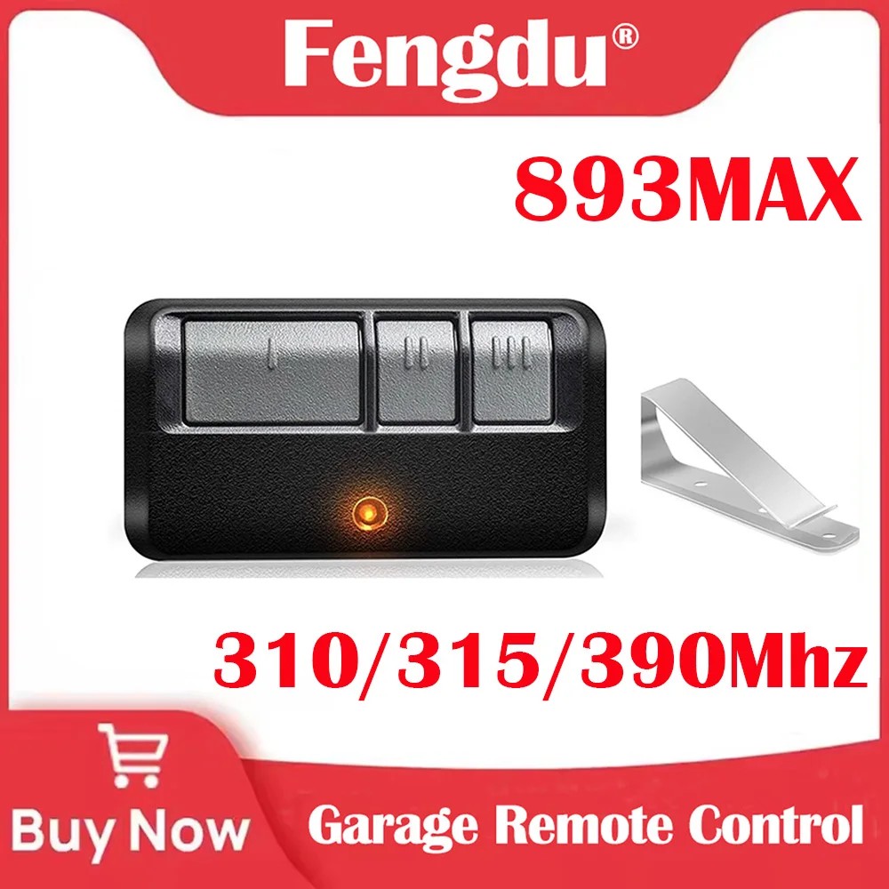 Garage Door Remote Control Replacement 893Max 3 Button For 893LM 891LM 371LM 971LM 81LM Garage Door