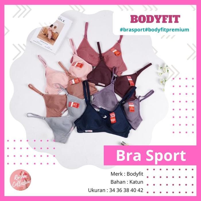 BH/BRA SPORT WANITA BODY FIT TANPA BUSA DAN KAWAT PREMIUM *