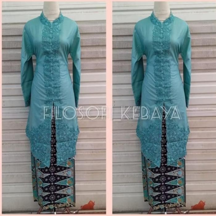 SETELAN KEBAYA ENCIM TUNIK PANJANG//KEBAYA ENCIM BORDIR PREMIUM