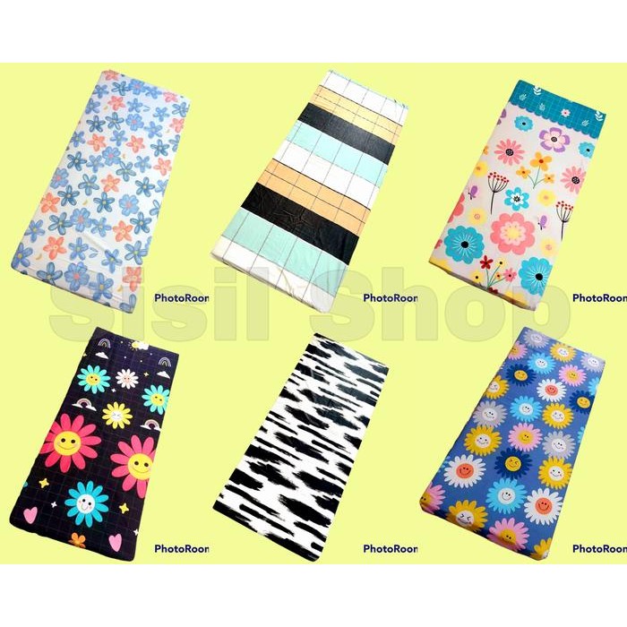 KADM Sarung Kasur Busa Resleting Ukuran 90X200 Dan 120X200 Motif Aesthetic