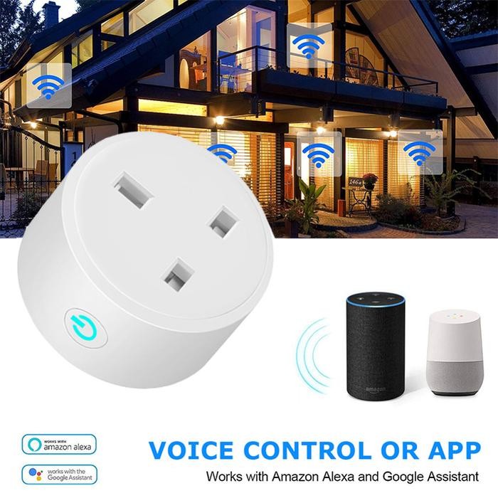 Menarik Tuya Smart Home Wifi Tuya Wifi Smart Plug Type Uk Stop Kontak Timer