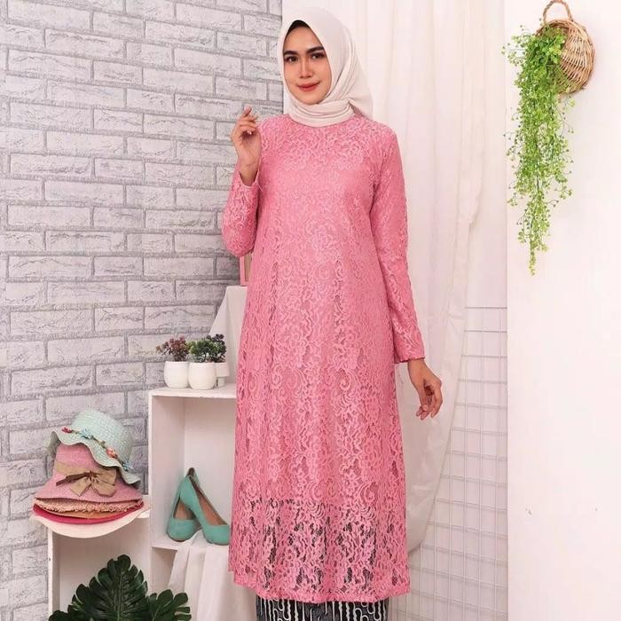 (Realpictt) Atasan Kebaya Brukat/Kebaya Kurung Brukat/ Kebaya HITAM