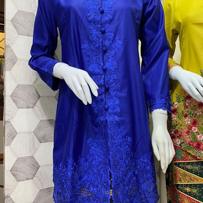 Tunik Motif Senada Kebaya Nayla Encim Tunik Bahan Katun Toyobo