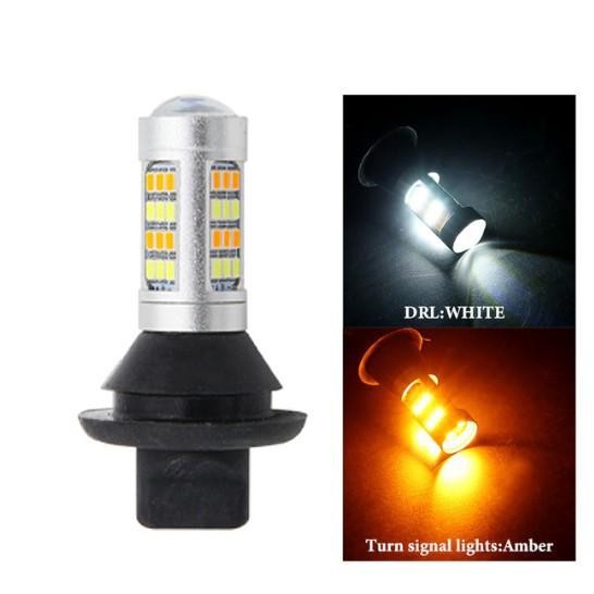 2Pcs Lampu Led Drl/Sein T20 1156 42Smd Model Ganda Untuk Mobil