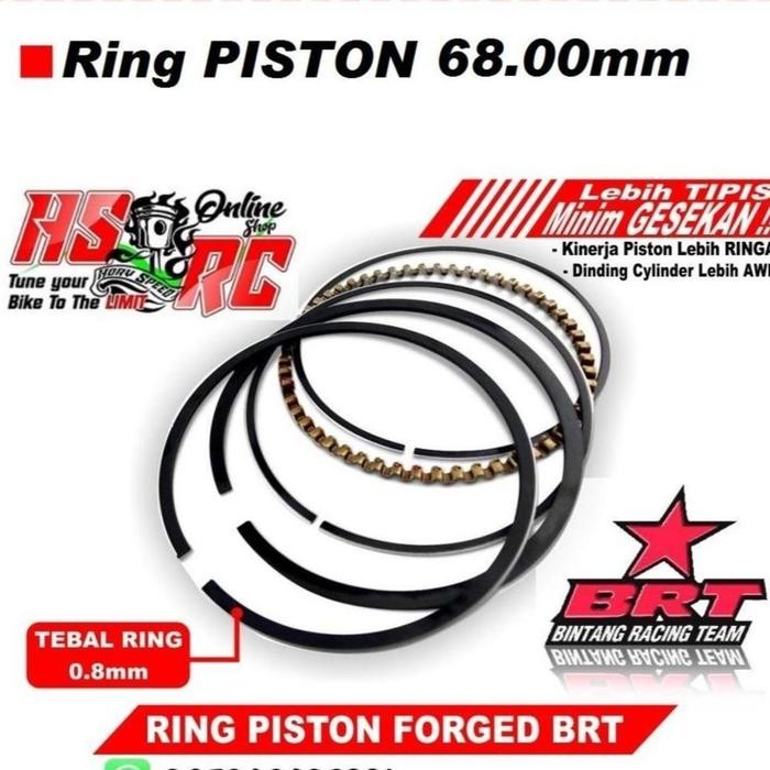 SUPER FORGING RING PISTON BRT 68.00MM RING SEKER 68 RING SEHER CBR KLX CRF HARIAN BALAP DRAG BORE UP