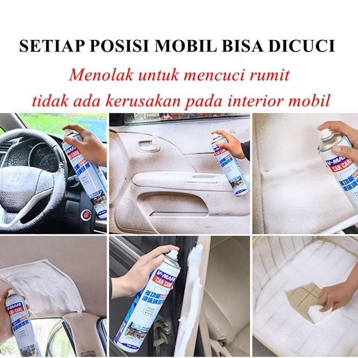 Ori 100% Busa Pembersih Interior Mobil Mafa Car Care Multifunctional Foam Cleaner Car Foam