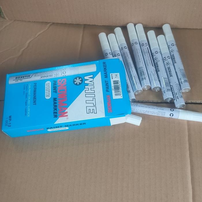 

Spidol Snowman Paint Marker Permanent. Gold, Silver, White, Pasti Ori