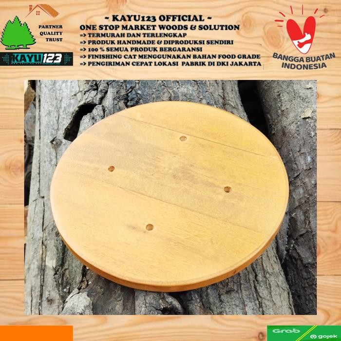 VFTD Alas Kursi Kayu Bulat Diameter 30Cm Alas Duduk Kursi Kayu