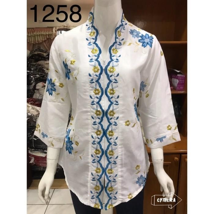 * Kebaya 1258 Kebaya Bordir Putih Alexuez /Kebaya Encim Bordir Modern *