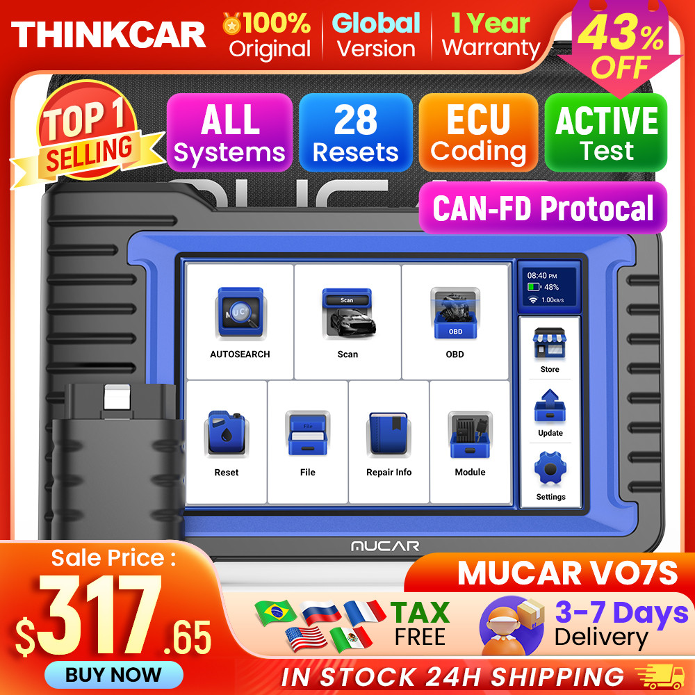 FLASH SALE    MUCAR VO7/VO7 S Best Professional Car Diagnostic Tools All System Automotive Obd2 Scan