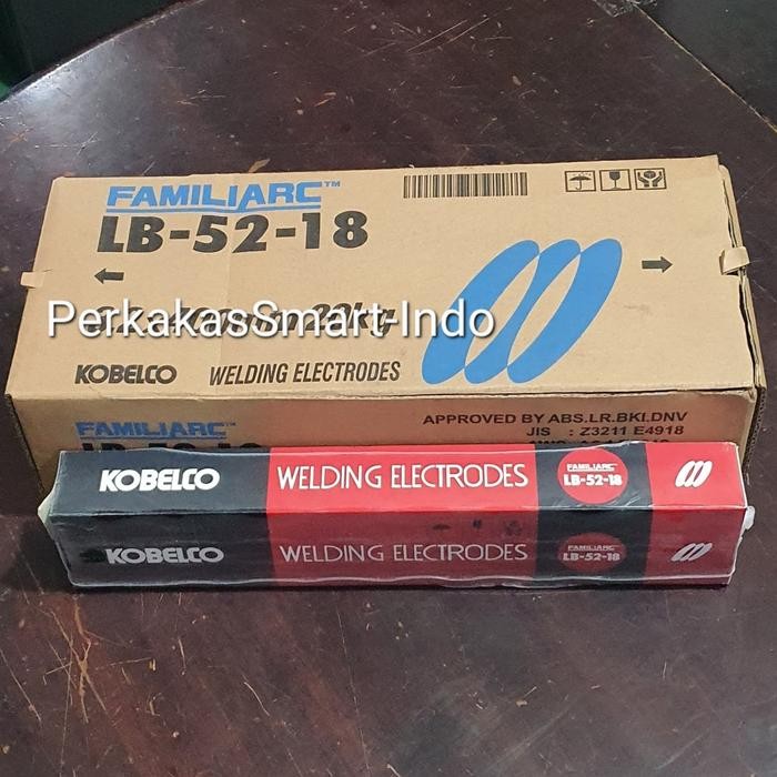 KOBELCO LB-52-18 KAWAT LAS BESI BAJA 3,2MM E7018 KOBESTEEL HARGA PER PACK ISI 5KG/ELECTRODE ROD 3.2