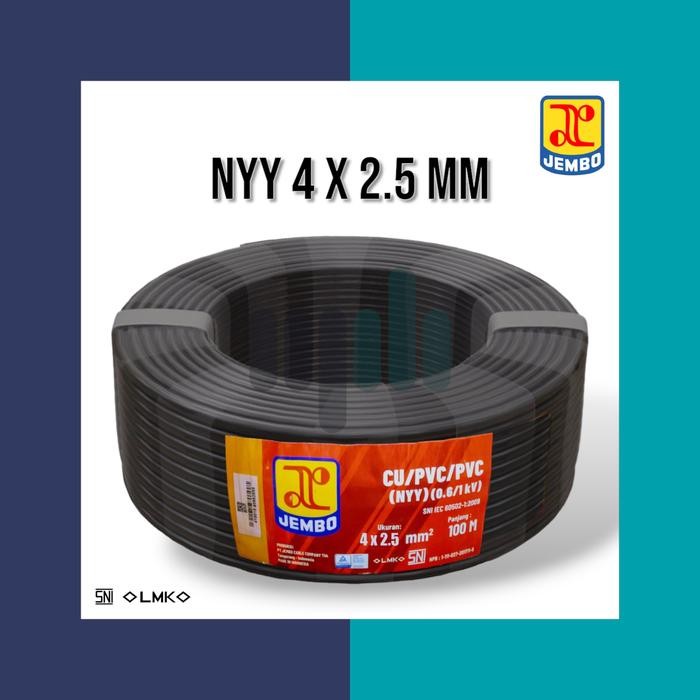 Kabel NYY 4x2.5 / 4x2,5 mm JEMBO, 100 meter