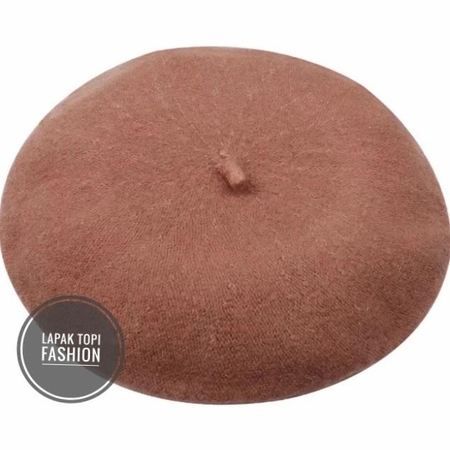 Topi Baret Wanita Mangaka Baretta Korea Japan Winter Merah