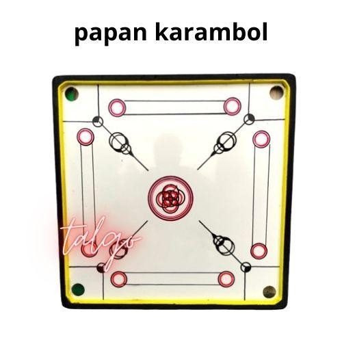 Meja karambol + 1set biji karambol dan bubuk kristal papan karambol