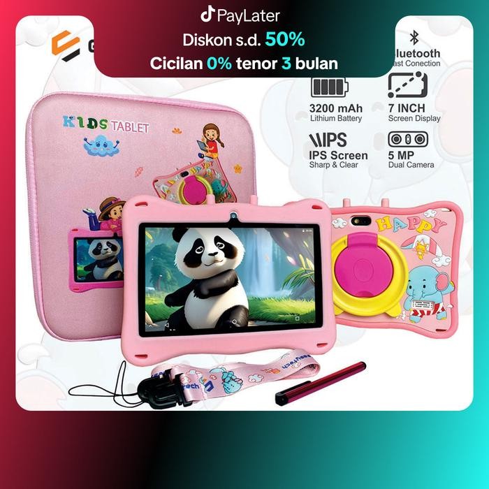 Tablet Easytech E13 Kemasan Tas Tablet Android Belajar Anak Layar Sentuh 7 Inch Wifi Bluetooth Aipet