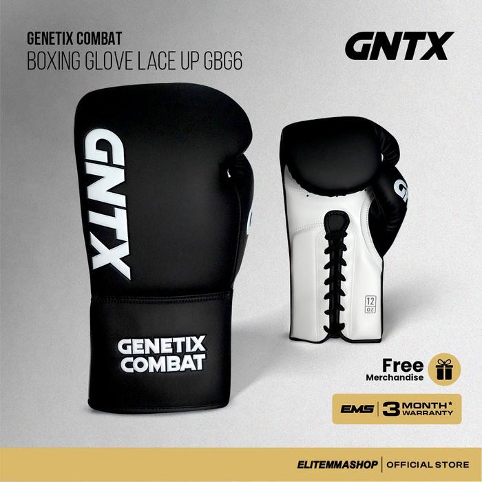 Genetix Combat Gntx Lace Up Boxing Gloves Sparring Boxing Sarung Tinju Gbg6