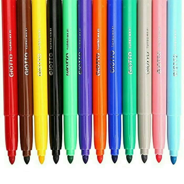 

SPIDOL TURBO MAXY 12 COLORS GIOTTO Spidol Besar untuk Anak Belajar Mewarnai Menggambar