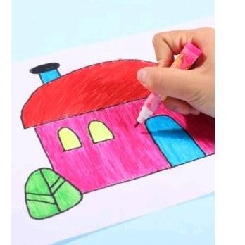 

Pensil warna set 46 pcs kartun Frozen Kitty crayon set kotak melukis