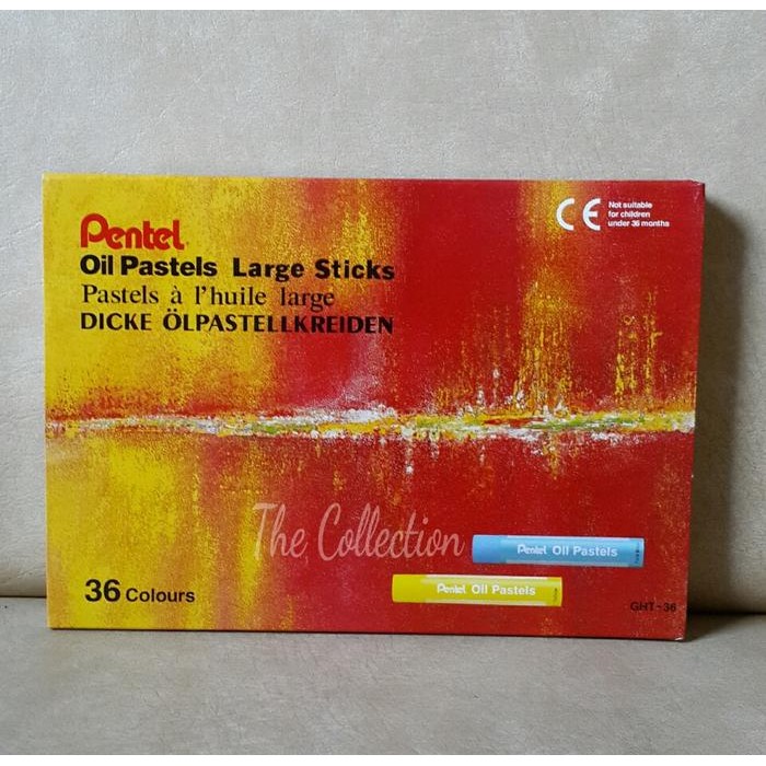 

ATK0316PT 36 warna PENTEL LARGE Stick GHT 36 Oil Pastel orange crayone