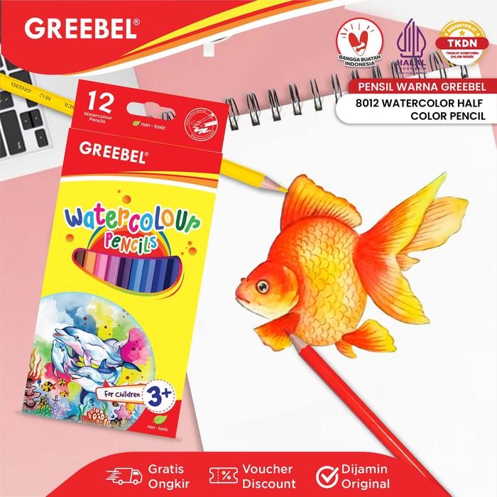 

Greebel Pensil Warna Watercolour / Pensil Warna Greebel / Coloring Pencil Warna Aman untuk Anak
