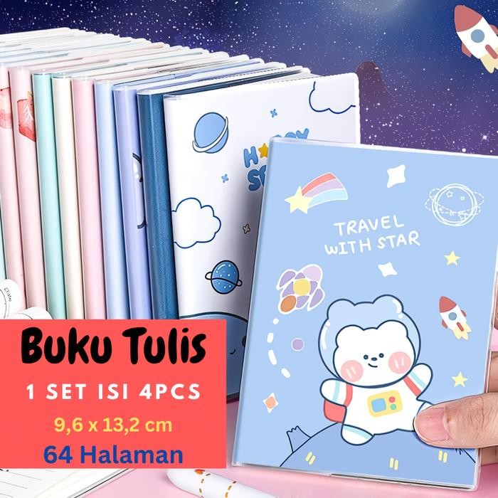 

TUMI Buku Tulis Notebook Mini Book Buku Catatan Motif Karakter St0046 Stationery Paper