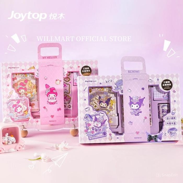 

TUMI Sanrio Kuromi Notebook Fullset 6 In 1 Gift Box / Diary Gift Box Kuromi & Melody /