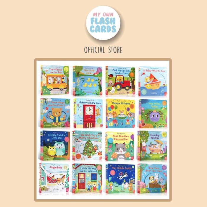 

(JUAL SATUAN) Sing Along with Me Board Book Push Pull Roll Slide Book Nursery Rhymes Buku Anaka