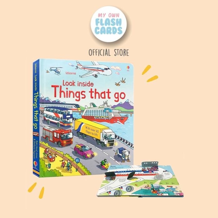 

Usborne Look inside Things That Go - Education imported English Book buku edukasi impor anak Vehicle