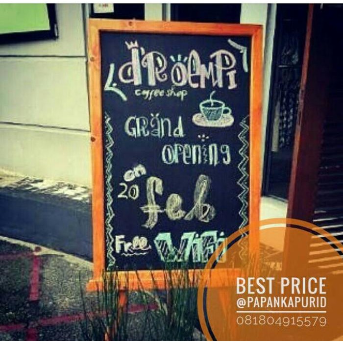

I77W Papan Tulis Kapur Standing Chalkboard 50*80Cm