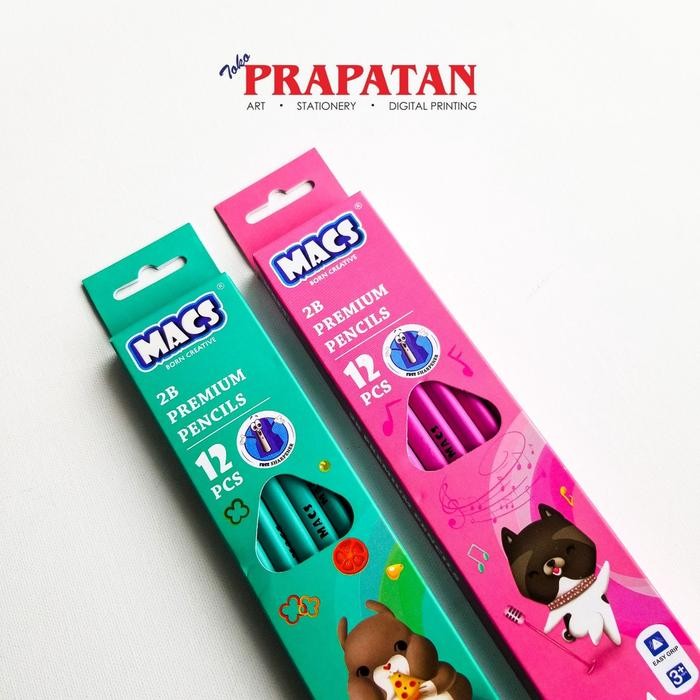 

I77W Macs 2B Premium Pencils 12Pcs