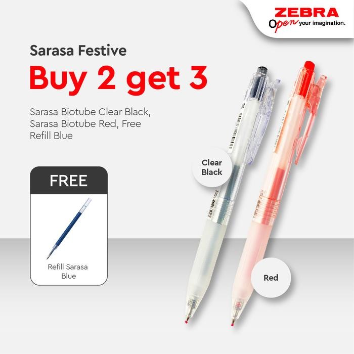 

X689 Zebra Paket Sarasa Clip Pulpen Pena 0.5 Mm Retractable Ballpoint Water Based Alat