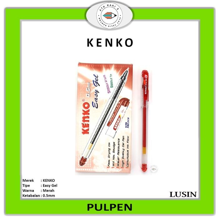 

X689 Pulpen Easy Gel Kenko 0.5 Mm Merah [Perlusin)