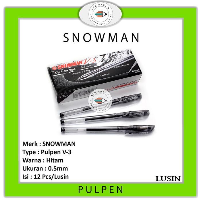 

X689 Pulpen Snowman V3 Pen Gel 0.5Mm Bulpen Bolpoint ( Perlusin )