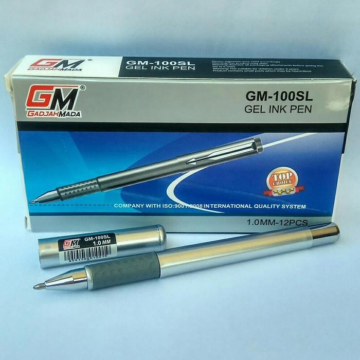 

X689 Gel Ink Pen / Gadjah Mada Gel Pen/ Gm-100 Sl 1.0Mm / Silver
