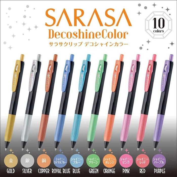 

X689 Pulpen Gel Sarasa Decoshine Color 0.5Mm
