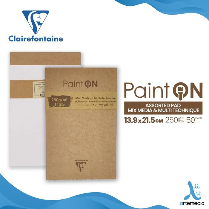 

Kertas Gambar Clairefontaine Paint On 13,9x21,5cm Multi Techniques Pad