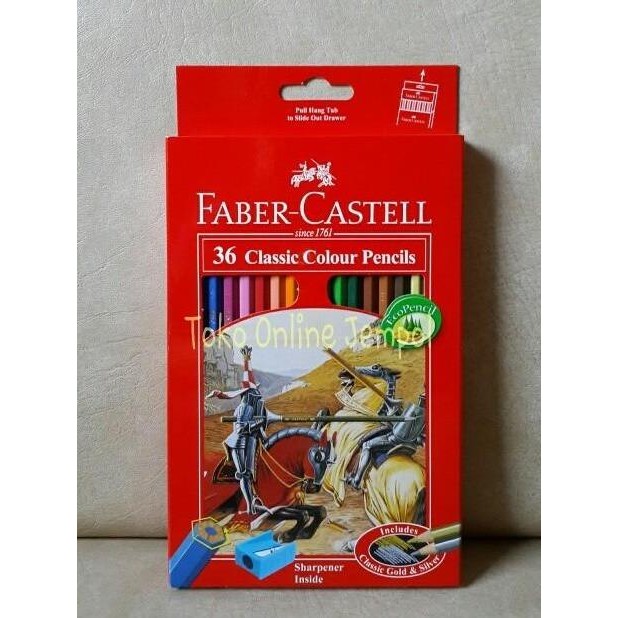 

Pensil Warna isi 36 Faber Castel Original warna Classic Colour Pencil coloring 115856 TK SD