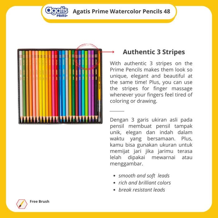 

Pensil Warna Watercolor Agatis Prime 48 Warna