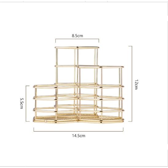 

Tempat Alat Tulis Pen Stand Organizer Stationary Kuas Makeup Atk Besi