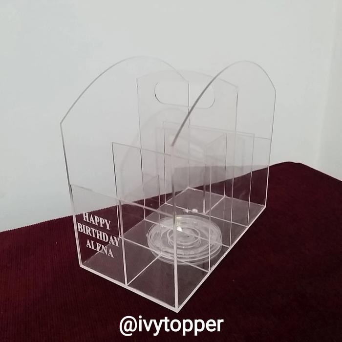 

Pencil Case Acrylic 360 Derajat Rotasi Storage Organizer